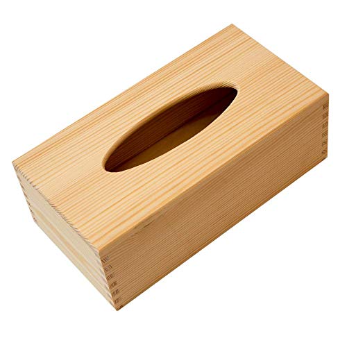 Caja de pañuelos y toallitas decorativa en madera de abeto, fabricada en Francia, adaptada para todo tipo de cajas, con trampilla práctica deslizante para recargar rápidamente.