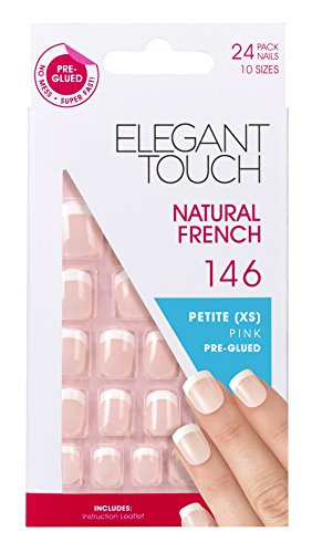 Elegant Touch Natural French Nails Number 146 Petite, X-Small/Pink
