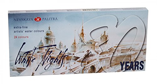 White Nights 80100 - Aquarellfarbe, 24-er Pappschachtel
