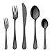 Produktbild HOMQUEN 30 Stück Edelstahl Besteck Set, schwarz Besteck Set, Messer Gabeln Löffel Set für 6 Personen (schwarz, 6 Sets)