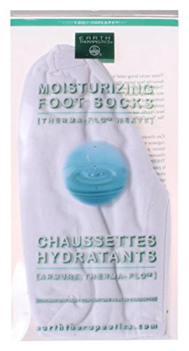 Earth Therapeutics 0927350 Moisturizing Foot Socks White - 1 Pair