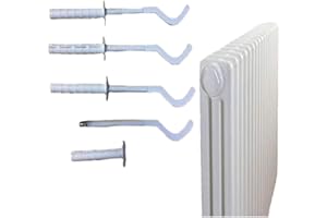 PSW TRADE SUPPLIERS LTD 4X Universal Designer Radiador Soportes de montaje en pared (blanco) con kit de fijación gratuito