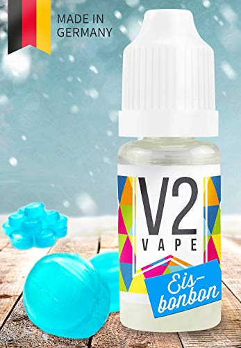 V2 Vape E-Liquid Eisbonbon gebrauchsfertig - Made in DE 0mg nikotinfrei - 10ml
