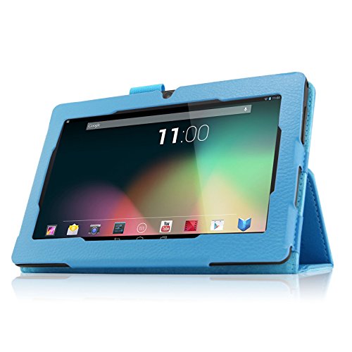 Infiland Folio Hülle Case Schutzhülle Tasche für 7 “7 Zoll Google Android Tablet-PC inklusive ALLDAYMALL A88S / A88X 17,8 cm (7 Zoll) Tablet-PC, rotor® 17,8 cm (7 Zoll) Android Tablet PC, JEJA 7 Zoll Android Google Tablet PC, Dragon Touch Y88X 7 Zoll Tablet PC, Trimeo 7 Zoll Tablet PC, Arespark Ultrathin 7 Zoll Tablet PC, PHROG7 Tablet PC (7 Zoll), Rixow Ultrathin 7 inch Tablet PC( Überprüfen Sie bitte die Details der kompatibelen Tablet-Modell-Liste in Produktbeschreibung)(Hellblau) - 7