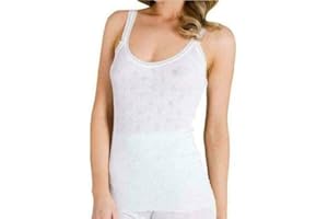 Top Linen (NW) Ltd Snowdrop Ladies Camisole Vest Winter Thermal Underwear V-Neck