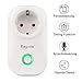 Produktbild WLAN Steckdose Bagotte Intelligente Smart Wifi Steckdosen funktionieren mit Amazon Alexa, Echo, Echo Dot, Google Home, App Steuerung von IOS und Android mit Timing Funktion (Weiß)