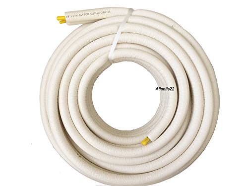 Kältemittelleitung 2 Meter 1/4-1/2 doppel für Splitklimaanlagen inkl. Bördelung – Muttern - 2