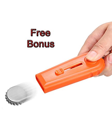 Deckelöffner Dosenöffner, UClever Cap Zappa 2 in 1 Bier Flaschenöffner mit Schlüsselanhänger Und Deckelöffner Deckel Aus Rutschfeste Gummi Jar Opener für Mehrere Größen - 4