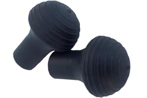 ‎BUNGYPUMP BungyPump Rubber Buffer Round - Pack of 2 Non-Slip Replacement Natural Rubber Feet for Nordic Walking & Hiking Poles, Ideal for Asphalt & Hard Surfaces