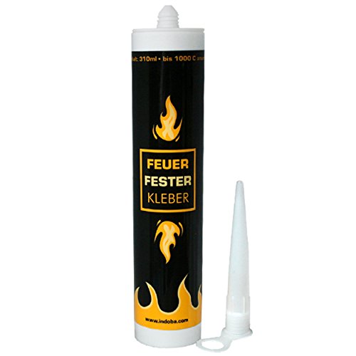 Indoba Feuerfester - Hochtemperaturkleber, 1 Stück, grau / beige, IND-70700-FFKL