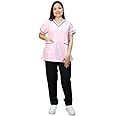 Veronica Scrub Suit Medical Set Basic Uniform Mix & Match Polycotton for Ladies with Piping - Light Pink