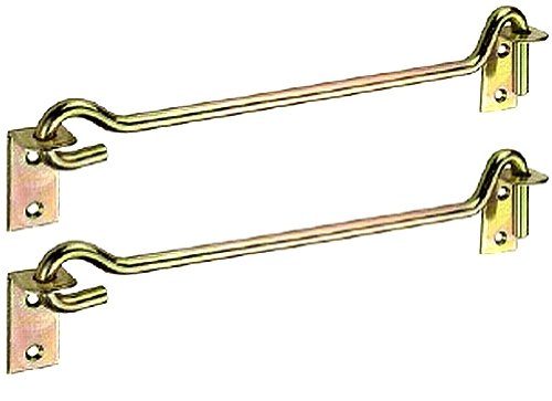 Preisvergleich Produktbild 2x Sturmhaken 590mm / 12mm gelb-verzinkt Torhaken Türhaken
