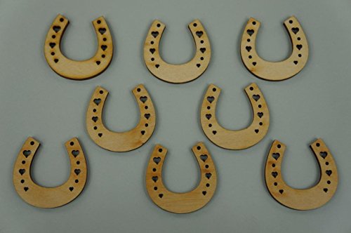 20 x Holz kleine Hufeisen unlackiert Formen Geschenk blanko Craft Dekoration WX25