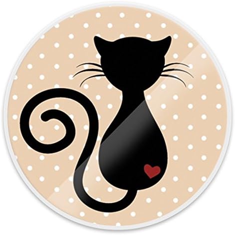 Universal Expanding Stand Pop Grip Phone Mount Stand Socket, Adhesive Smartphones Tablets Holder - Black Cat