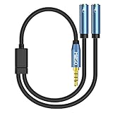 hd audio y kabel Lassen Sie den 4 Pole TRRS Kopfhörer (nicht geeignet für Gaming Kopfhörer mit zwei 3,5mm Klinkenstecker) und das externe TRRS Mikrofon mit Laptop, Tablet, PC Computer, Smartphone, Xbox One Controller oder PS4 Controller mit einem 4-poligen 3,5-mm-Combo-Buchse zu verbinden.