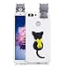 Produktbild Yobby 3D Cartoon Tiere Hülle für Huawei P Smart Plus, Huawei Nova 3i Niedlich Süß Motiv Handyhülle Schlank Weich Flexibel Gummi Silikon Schutzhülle Stoßfest Rückseite-Schwarz Katze