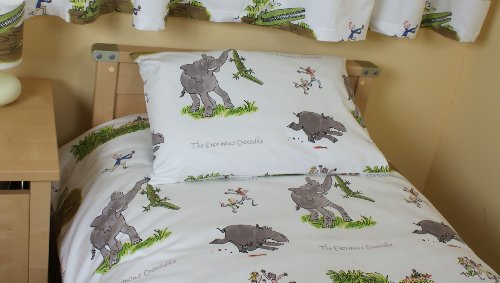 Roald Dahl - The Enormous Crocodile - Cot Bed / Junior Duvet Cover & Pillowcase - Cotton - UK Made