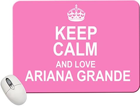 Keep Calm And Love Ariana Grande Rubber Mouse Mat - Pink