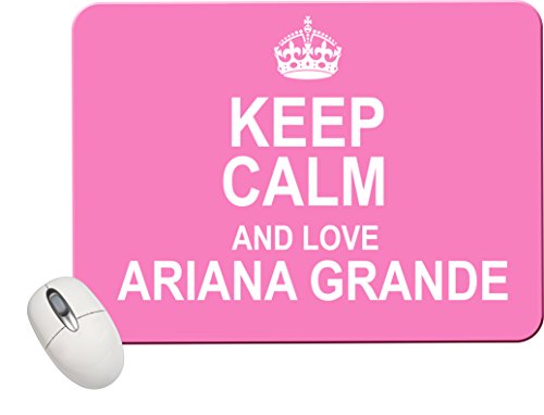 Keep Calm And Love Ariana Grande Rubber Mouse Mat - Pink