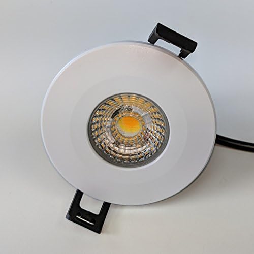 IP65 Fire Rated Integrated 8 Watt Dimmable LED Downlight complete with 3 Colour Bezels and switchable Colour Output 3000k,4000k,6500k