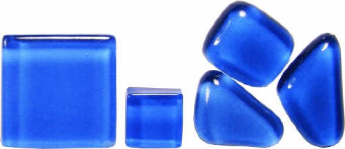 Bastelmaxi Glasmosaik Soft Glas 2 x 2 cm, ca. 55-Stück, 200g, blau