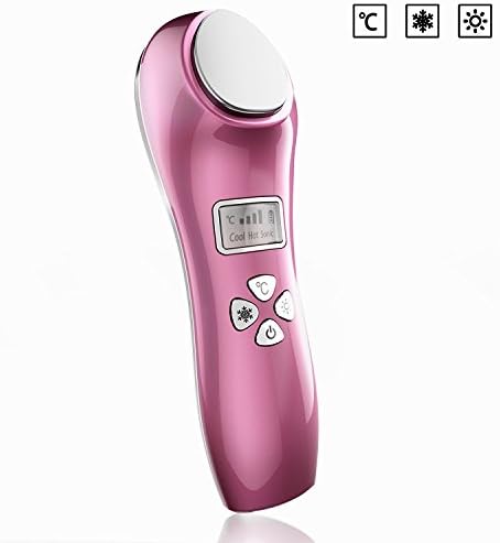 Facial Massager Sonic Vibration Face Massager 6โ Cooling Mode and 42โ Warm Mode Skin Care Device for Skin Product Absorbing and Water Locking