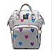 Produktbild Mexzy Baby Wickelrucksack Wickeltasche Mama Rucksack Große Kapazität Multifunktional Wickelunterlage mit Praktischen Kinderwagenhaken Babytasche für Unterwegs, Rosa,Gray
