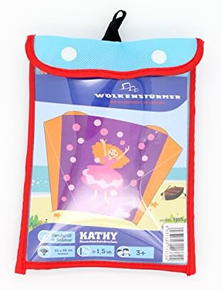 Wolkenstürmer Kathy Children's Pocket Sled Kite - 45cm x 64cm - Includes Kite String with Handle