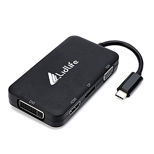USB-C Multifunktions-4-in-1 Adapter, Deckel A0202 Typ C Zu HDMI DP DVI VGA 4K Kabel Multiport Konverter für neues Macbook
