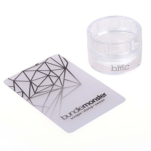 BMC XL Round Clear Silicone Nail Art Monocle Stamper - Glass Stamper Collection