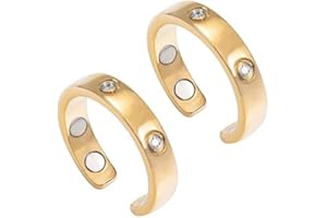 CRICIA Anneau de contrôle de la glycémie - Anneau de contrôle du glucose réglable, anneau magnétique thérapeutique de drainage lymphatique Baretastic, anneau d'ouverture de thérapie magnétique Apolloostory