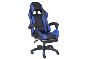 FENIXSHOP24 Sedia/Poltrona Gaming Ergonomica Reclinabile con Poggiapiedi Poggiatesta e Supporto Lombare Braccioli X Gamer da Scrivania con Ruote Girevoli HLD-920 (BLU)
