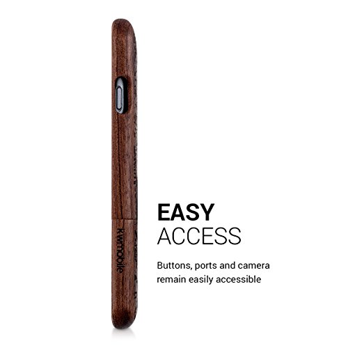 kwmobile Funda para Apple iPhone 6   6S - Carcasa de  Madera  para m  vil - Case Trasero  Duro  con dise  o de Sol hind  