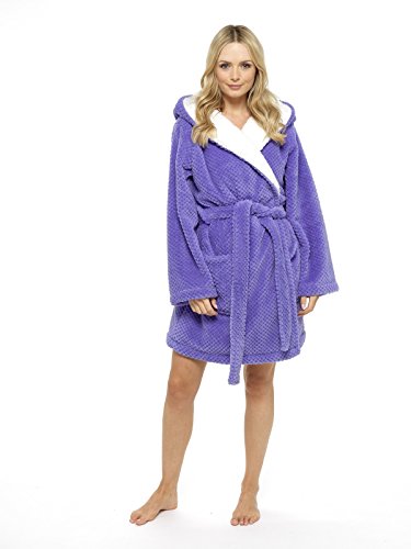 knee length dresses for ladies Warm Button Front Dressing Gown in Polar Fleece by Lady Olga —  Sandras-Online main image 0