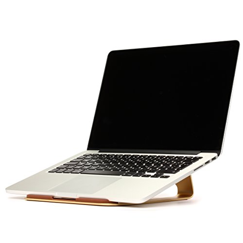 [WoW] Original UrCover Aluminium Notebookständer und Halter für Apple Macbook Pro/Retina, [DEUTSCHER FACHHANDEL] Samsung Laptop, Asus Laptop, Lifebook, Netbook, Notebook, Lenovo Ultrabook Gold