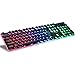Produktbild HR - Herbert Richter Gaming-Tastatur, mechanisch, Retro, rund, Keycap, Regenbogen, Multimedia, Ergonomisch, Optische Tastatur mit USB-Kabel, für Laptop/Desktop-Tastatur, Gaming Keyboard Po