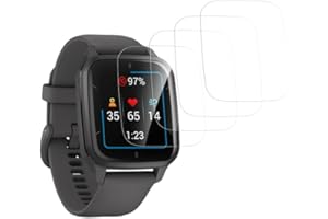 Camokia für Panzerfolie Garmin Venu Sq 2 Schutzfolie,4 Stück Ultra-Klar für Garmin Venu Sq 2 Folie,Anti-Kratzer Displayfolie für Garmin Venu Sq 2 Panzerglas,für Garmin Venu Sq 2 Displayschutzfolie
