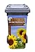 Produktbild Mülltonnen-Aufkleber mit individueller Adresse Motiv Sonnenblume Holzschild 37 cm x 82 cm für 240 l Tonne