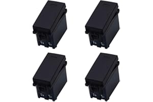 ZOREI 4 Pezzi Deviatore, Compatibile Con Vimar Arke, Colore Nero