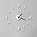Produktbild QHGstore Musik Ballett Mädchen Wand Taktgeber DIY Acryl Spiegel Wand Aufkleber Uhren Home Decor Clock Silber