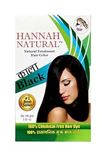 Hannah Natural Henna Based Hair Color (Herbal Black100 G)