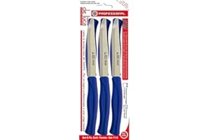 De Luca Coltellerie Set 6 PZ COLTELLI TAVOLA Nitro Steel L.Professional Manico Blu Deluca.-634-BL-