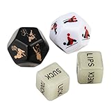TuHao 4Pcs Funny Dice Humour Play Multi-faceted Craps Toys