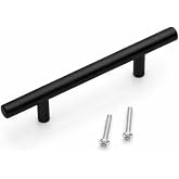 Paslanmaz Metal Kulp, Mat Siyah, Dolap &Ccedil;ekmece Mobilya Kulbu, TV &Uuml;nitesi Yatak Odası Vestiyer Mutfak i&ccedil;in (128 mm, Adet, 1)
