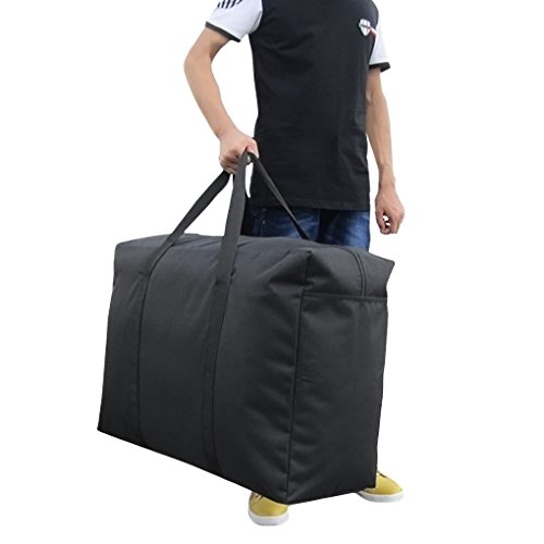 Super Große Starke Aufbewahrungsbox 100L Wasserdichte Oxford Transporttasche Organizer für Reise Umziehung Aufbewahrung Kleiderschrank Wasserdicht Super Reißfest Robust 85*55*33CM Schwarz - 2