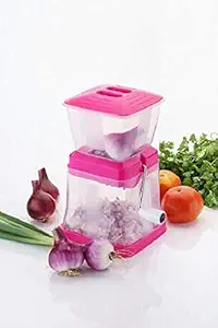 Tishba Onion, Chilly, Dry Fruit and Vegetable Electric Free Cutter Chopper (Pink, Set of 1)