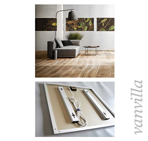 vanvilla Heizpaneel Infrarotpaneel Heizung Infrarot Wandheizung Infrarotheizung 60×120 cm 780W Alu-Rahmen - 2