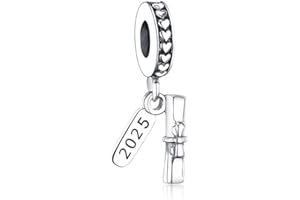 Feitery La Graduación Charm Compatible Pandora Pulsera Joyas Marineras de Verano Murano Glass Charms Abalorios para Mujer