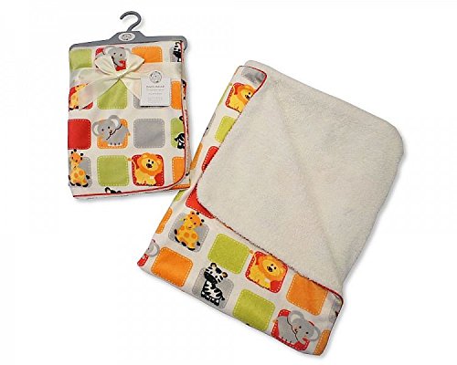 Baby Mink Pram Blanket Safari 75 cm x 100 cm