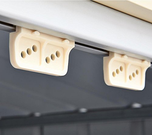 Globel Industries Türgleiter Set Smooth Cream (Beige) Doppelrollen Schiebetür